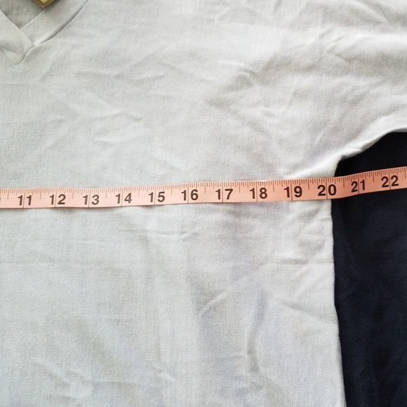 Uterqüe Extra-fine Silk/ Cotton V-neck Sweater M - Picture 7 of 8